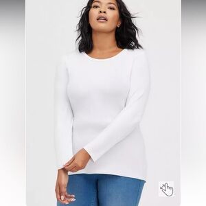 Torrid Perfect Super Soft White Long Sleeve